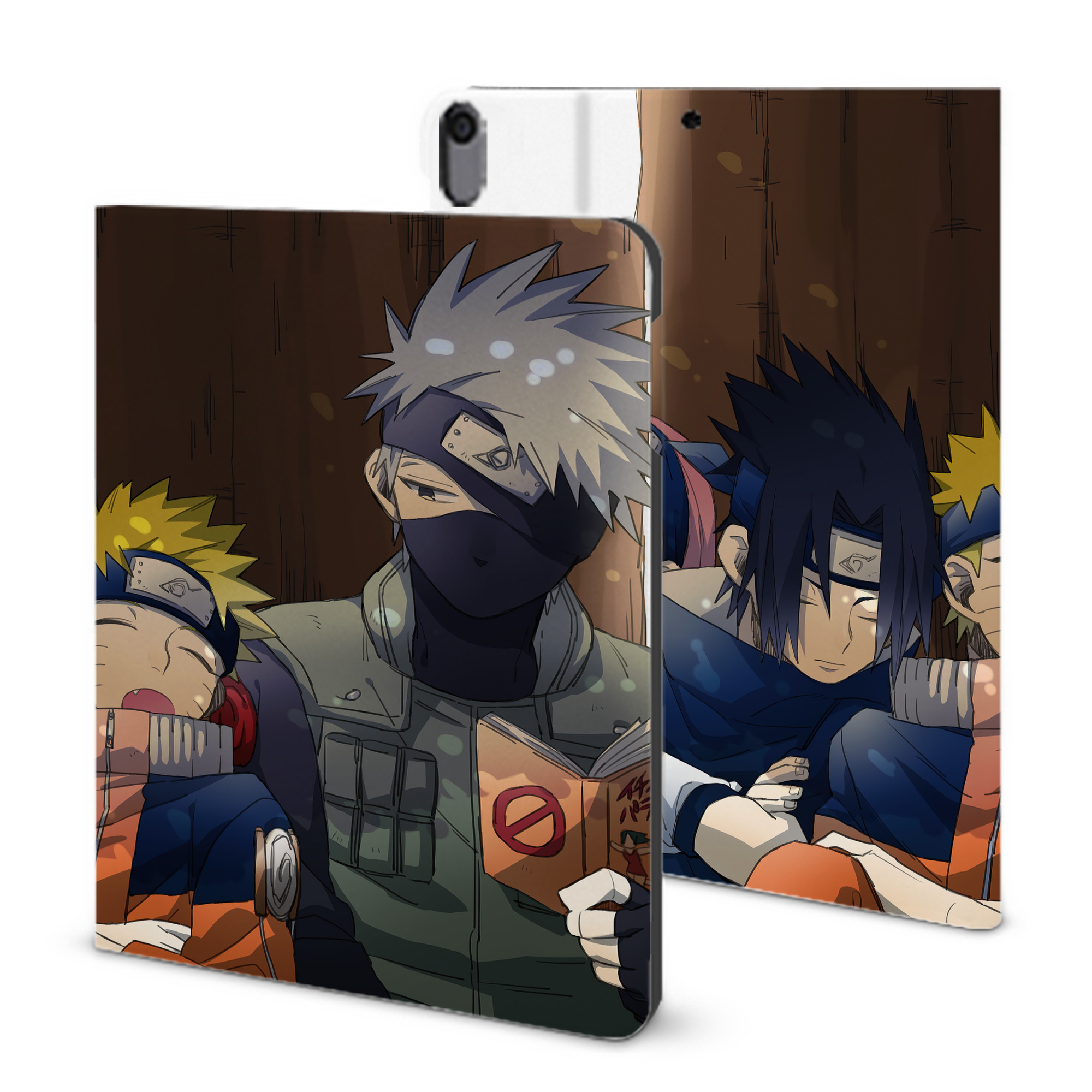 （画像用） NARUTO -ナルト- NARUTO -ナルト- 疾風伝 IPad ケース ブック型 PUレザー TPU 耐衝撃 軽量 薄型 ペン収納なし 全面保護 IPad 各モデル対応